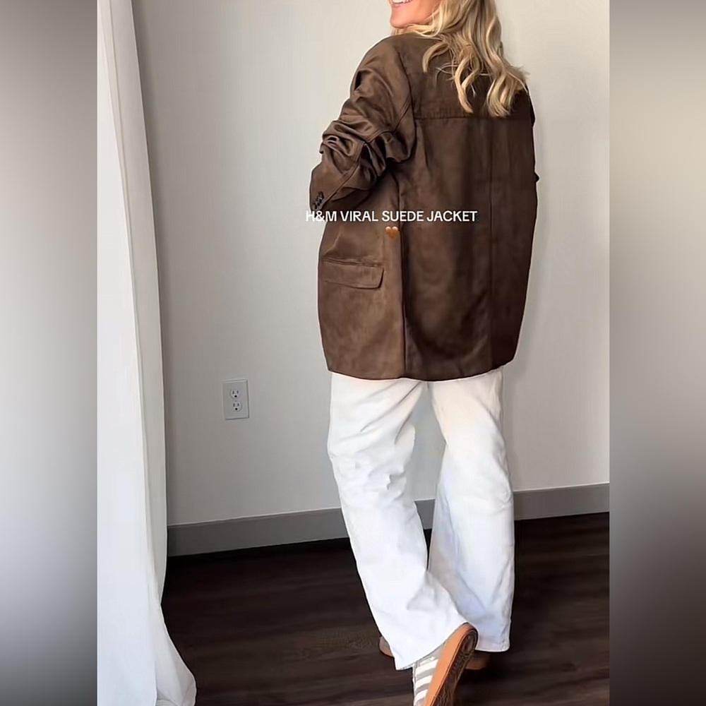 NWT 🏷️ H&M suede jacket (faux) - Picture 5 of 16
